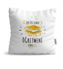 Kişiye Özel En İyi Sınıf Öğretmeni Dekoratif Yastık - 6