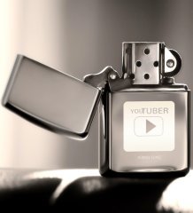 Kişiye Özel Youtuber Benzinli Gümüş Gri Metal Çakmak - 1