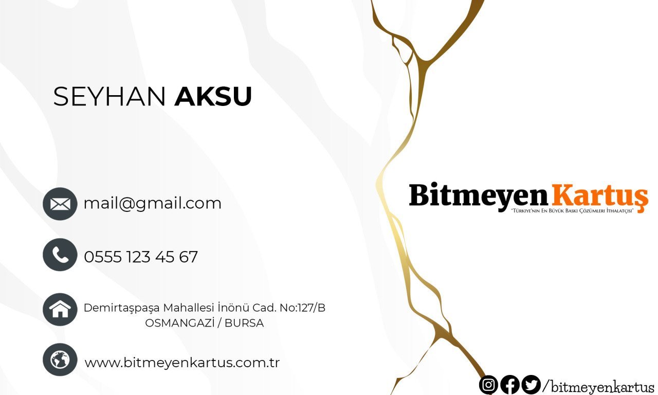 Kişiye Özel Bitmeyen Kartvizit - Model 3