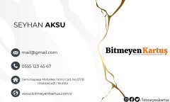 Kişiye Özel Bitmeyen Kartvizit - Model 3