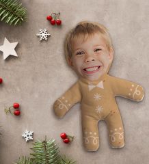 BK Gift Kişiye Özel Fotoğraflı Kurabiye Adam Kostümlü Çocuk Bebek Yastık-5