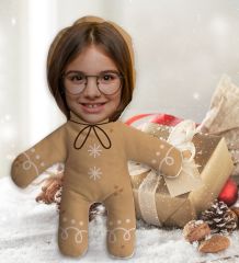 BK Gift Kişiye Özel Fotoğraflı Kurabiye Adam Kostümlü Çocuk Bebek Yastık-5