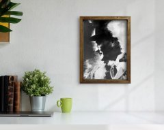 BK Home Atatürk Tasarımlı Doğal Masif Ahşap Çerçeveli Tablo 45x65cm-24