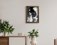 BK Home Atatürk Tasarımlı Doğal Masif Ahşap Çerçeveli Tablo 45x65cm-24