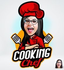 Kişiye Özel Kadın Chef Tasarımlı Dijital Karikatür-11