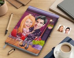 Bk Gift Kişiye Özel Sevgililer Karikatürlü Beyaz Defter-2 , Arkadaşa Hediye , Sevgiliye Hediye