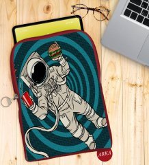 BK Gift Pop Art Tasarımlı Taşınabilir Koruyucu Tablet Kılıfı & Organizer Çanta - Kırmızı-8