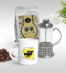 Kişiye Özel Mimar Baba Tasarımlı Kupa & French Press & 250gr Filtre Kahve Hediye Seti-2