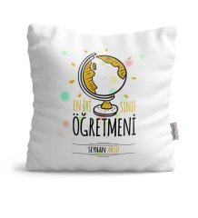 Kişiye Özel En İyi Sınıf Öğretmeni Dekoratif Yastık - 4