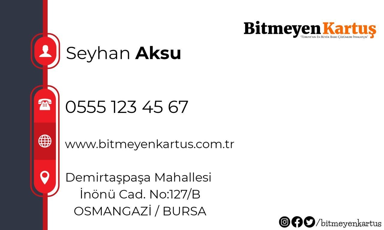 Kişiye Özel Bitmeyen Kartvizit - Model 1
