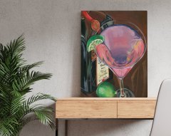 BK Home Cosmo Martini Tasarımlı Kanvas Tablo 50x70cm-1