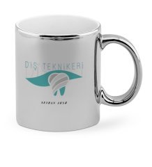 Kişiye Özel Mesleki Diş Teknikeri Krom Kupa Bardak - 1