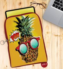 BK Gift Pop Art Tasarımlı Taşınabilir Koruyucu Tablet Kılıfı & Organizer Çanta - Kırmızı-6