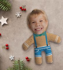 BK Gift Kişiye Özel Fotoğraflı Kurabiye Adam Kostümlü Erkek Çocuk Bebek Yastık-4