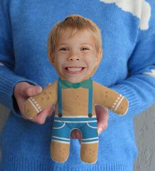 BK Gift Kişiye Özel Fotoğraflı Kurabiye Adam Kostümlü Erkek Çocuk Bebek Yastık-4
