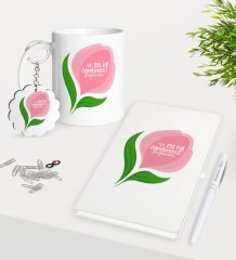 Kişiye Özel En İyi Öğretmen Kupa Anahtarlık Beyaz Defter Kalem Hediye Seti-14