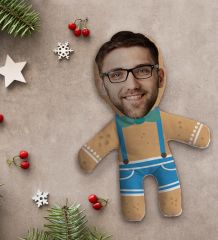 BK Gift Kişiye Özel Fotoğraflı Kurabiye Adam Kostümlü Erkek Bebek Yastık-4