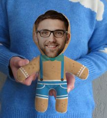 BK Gift Kişiye Özel Fotoğraflı Kurabiye Adam Kostümlü Erkek Bebek Yastık-4