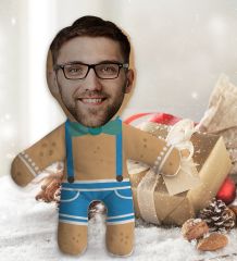 BK Gift Kişiye Özel Fotoğraflı Kurabiye Adam Kostümlü Erkek Bebek Yastık-4