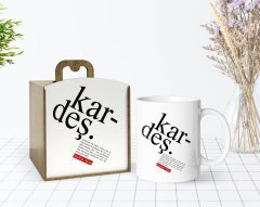 Kişiye Özel Ahşap Kutuda Kardeş Anlamı Tasarımlı Beyaz Kupa Bardak-1