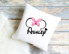 BK Gift Kişiye Özel Disney Tasarımlı Beyaz Kırlent Yastık, Ev Hediyesi, Ev Dekorasyonu, Dekoratif Hediye-3