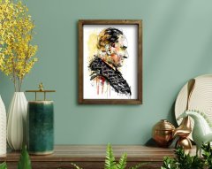 BK Home Atatürk Tasarımlı Doğal Masif Ahşap Çerçeveli Tablo 45x65cm-19