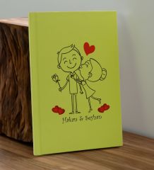 BK Gift Sevgiliye Özel İsimli Sarı Defter ve Cam Matara Hediye Seti-9, Sevgiliye Hediye, Sevgililer Günü, Yeni İş Hediyesi