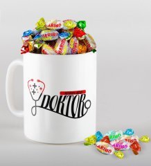 Kişiye Özel Doktor Kupa ve Haribo Şeker Hediye Seti-13