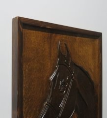 BK Gift Özel Yapım At Kabartma Figürlü Ahşap Çerçeveli Tablo