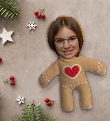 BK Gift Kişiye Özel Fotoğraflı Kurabiye Adam Kostümlü Kız Çocuk Bebek Yastık-2
