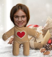 BK Gift Kişiye Özel Fotoğraflı Kurabiye Adam Kostümlü Kız Çocuk Bebek Yastık-2