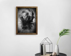 BK Home Atatürk Tasarımlı Doğal Masif Ahşap Çerçeveli Tablo 45x65cm-17