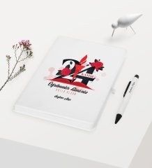 Kişiye Özel Öğretmenler Gününüz Kutlu Olsun Temalı Beyaz Defter Kalem Hediye Seti - 1
