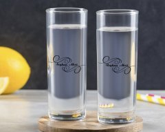 Kişiye Özel Renkli Baskılı İsimli İkili Vodka Bardağı-3