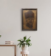 BK Gift Özel Yapım Atatürk Kabartma Figürlü Ahşap Çerçeveli Tablo