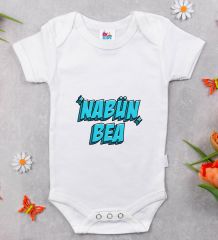 BK Kids Nabün Bea Tasarımlı Beyaz Bebek Body Zıbın-1