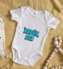 BK Kids Nabün Bea Tasarımlı Beyaz Bebek Body Zıbın-1