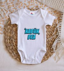 BK Kids Nabün Bea Tasarımlı Beyaz Bebek Body Zıbın-1