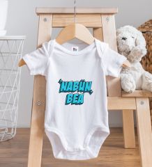 BK Kids Nabün Bea Tasarımlı Beyaz Bebek Body Zıbın-1