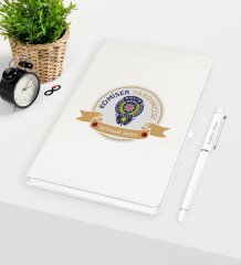 Kişiye Özel Komiser Yardımcısı Temalı Beyaz Defter Kalem Seti - 1