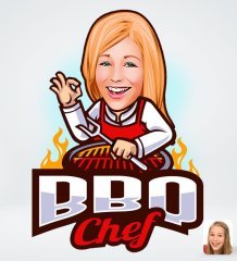 Kişiye Özel Kadın Barbekü Chef Tasarımlı Dijital Karikatür-1