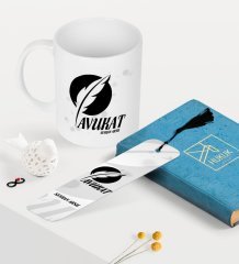 Kişiye Özel Avukat Temalı Kupa ve Kitap Ayracı Seti - 12