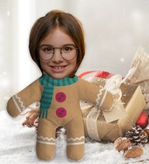 BK Gift Kişiye Özel Fotoğraflı Kurabiye Adam Kostümlü Çocuk Bebek Yastık-1