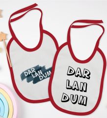 BK Kids Darlandum Tasarımlı 2’li Kırmızı Mama Önlüğü-1