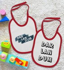BK Kids Darlandum Tasarımlı 2’li Kırmızı Mama Önlüğü-1