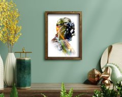 BK Home Atatürk Tasarımlı Doğal Masif Ahşap Çerçeveli Tablo 45x65cm-15