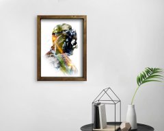 BK Home Atatürk Tasarımlı Doğal Masif Ahşap Çerçeveli Tablo 45x65cm-15