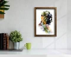 BK Home Atatürk Tasarımlı Doğal Masif Ahşap Çerçeveli Tablo 45x65cm-15