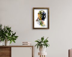 BK Home Atatürk Tasarımlı Doğal Masif Ahşap Çerçeveli Tablo 45x65cm-15