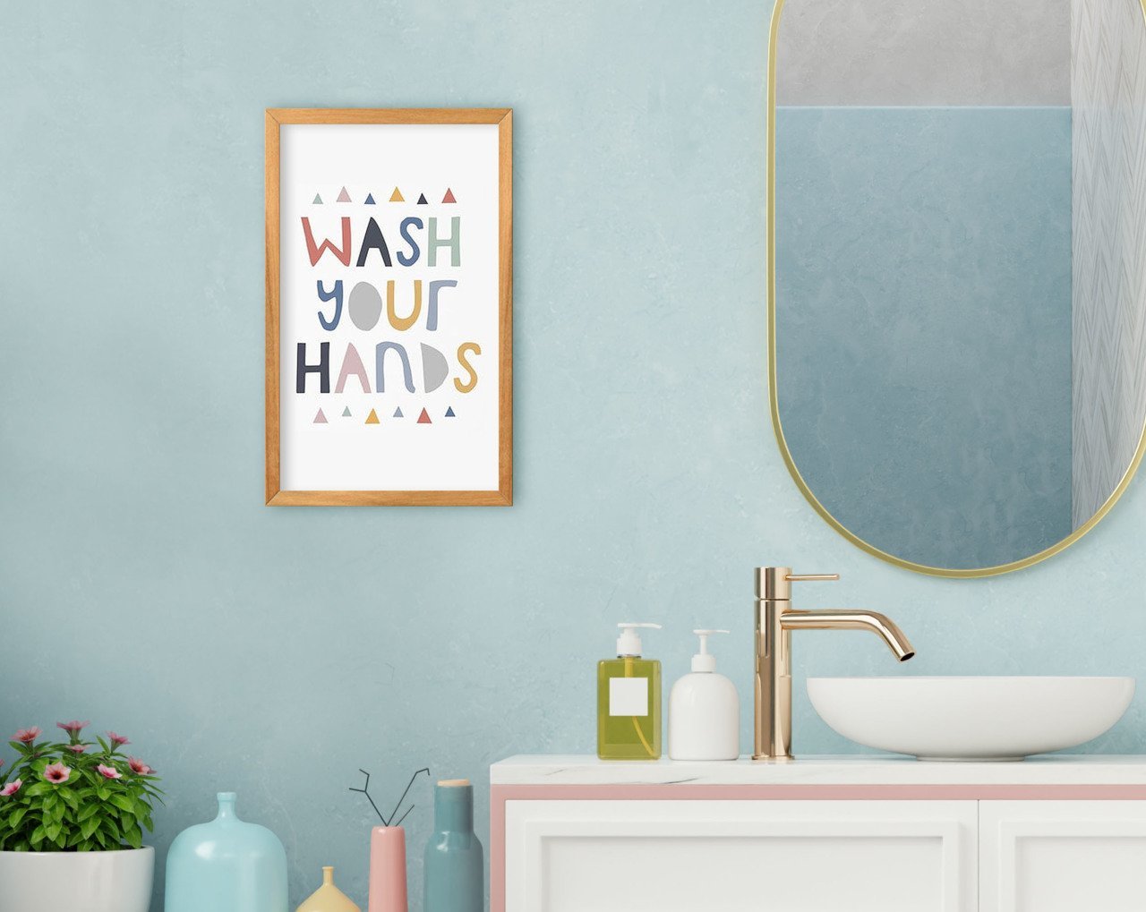 BK Home Banyo Dekoratif Retro Ahşap Tablo-1